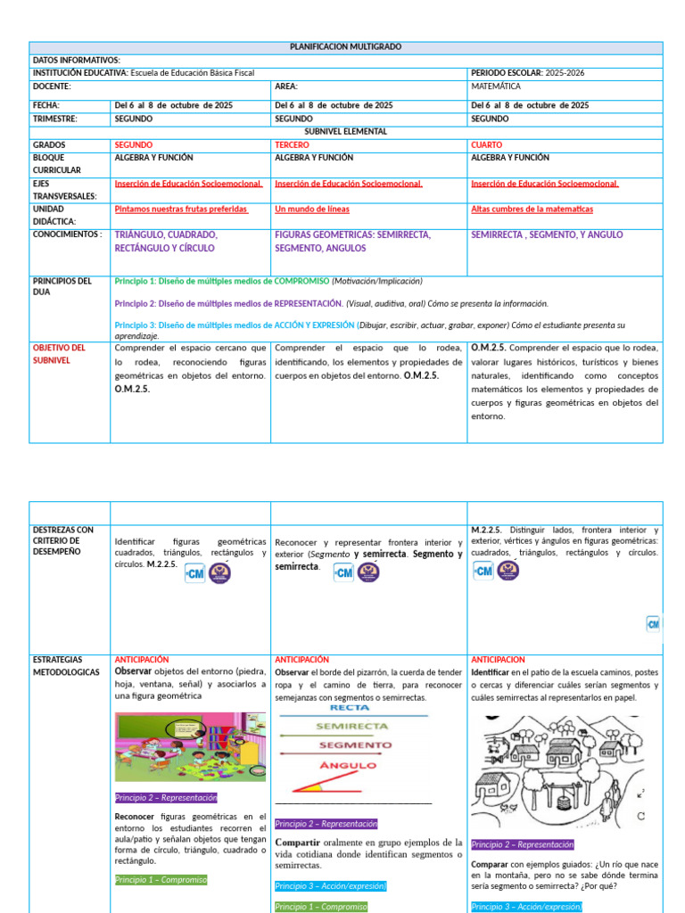 Matemática Elemental Semana Del 6 Al 87 Octubre | PDF | Geometría ...