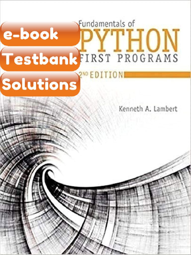 Testbank Fundamentals of Python First Programs 2nd Edition Ebook ...