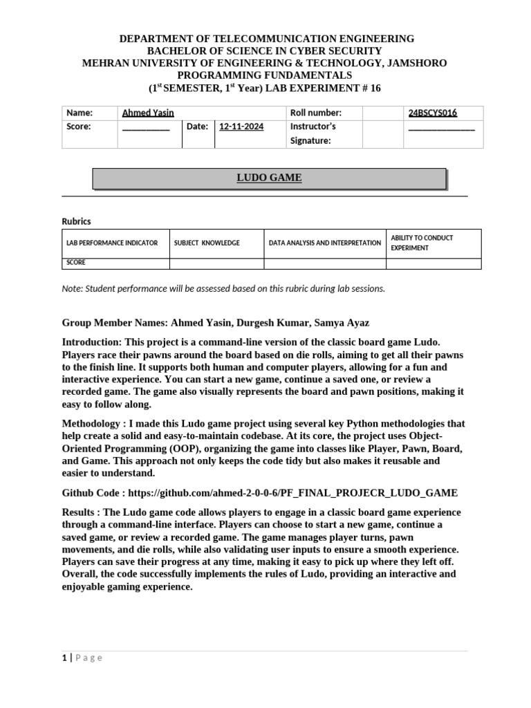 24CYS PF - Lab 16 Roll No 16 (Open Ended Lab) | PDF | Computing ...