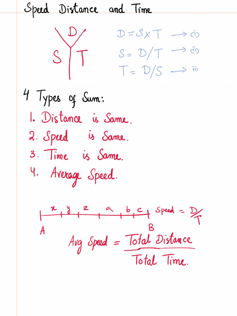 Speed Distance and Time | PDF
