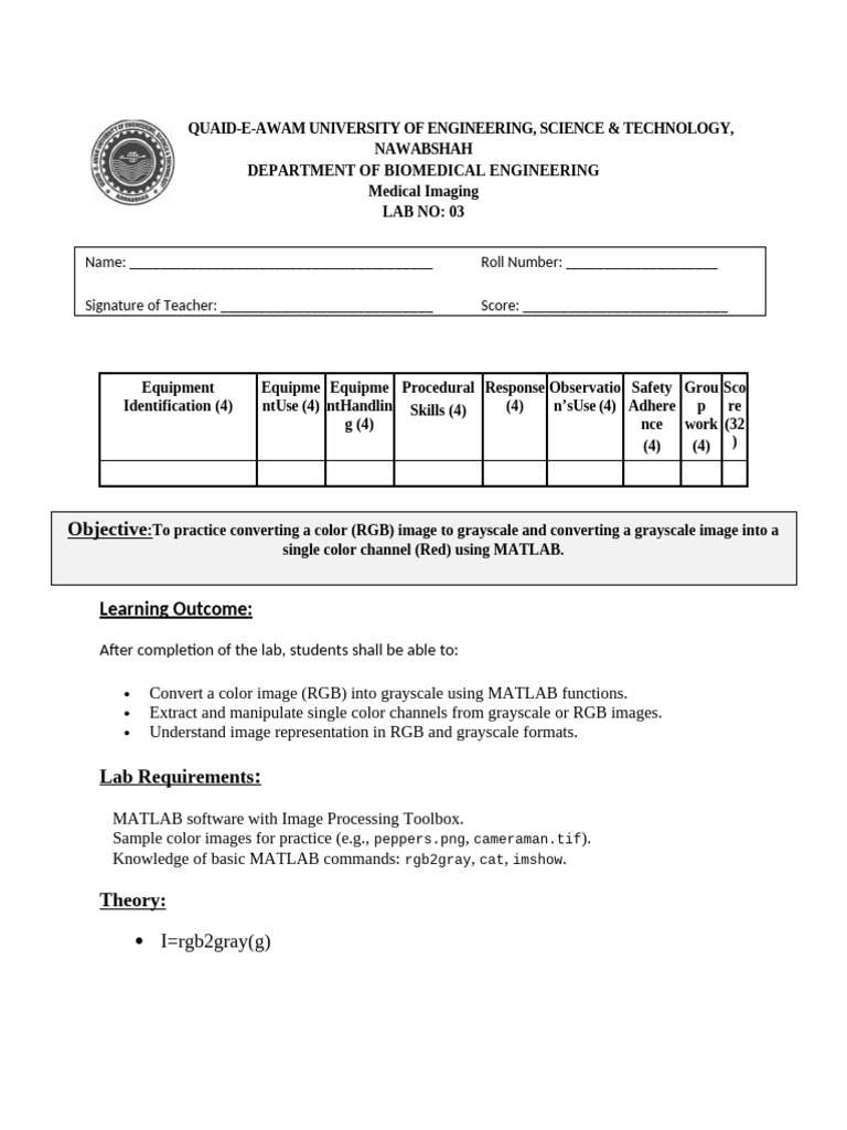 NEW Lab 03 MI | PDF | Color | Digital Signal Processing