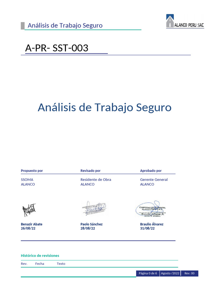 A-Pr-Sst-003 Procedimiento Ats | PDF | Riesgo