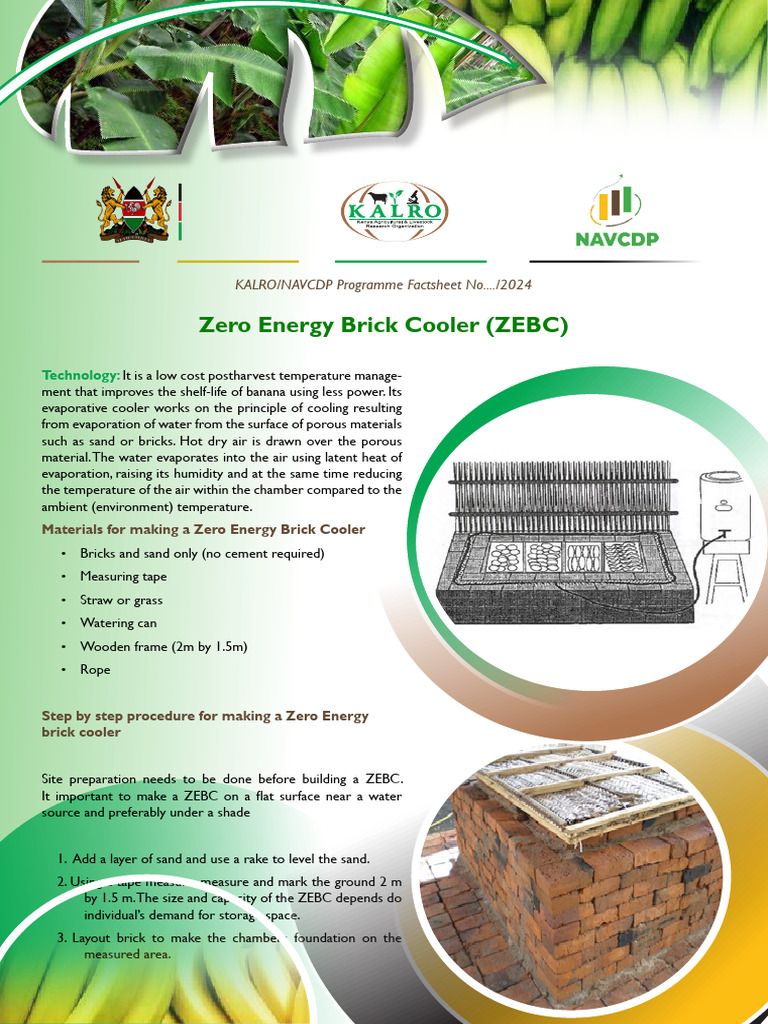 Zero Energy Brick Cooler (ZEBC) Factsheet | PDF | Brick | Thermodynamics