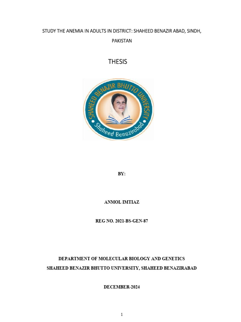 Final Thesis | PDF | Anemia | Pregnancy