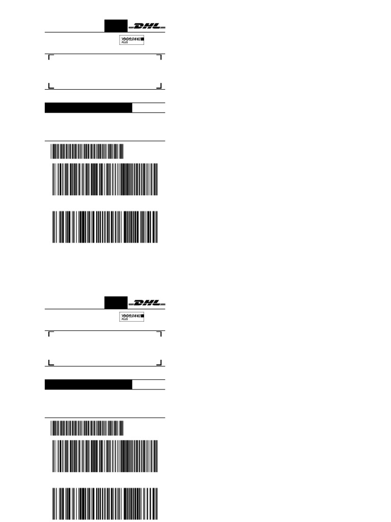Create A Shipment - DHL Express Shipping Labels - MyDHL+ | PDF