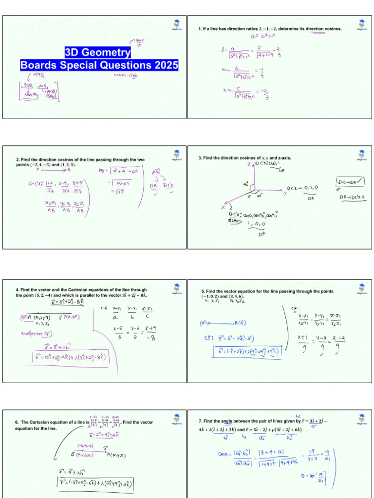 3D Geometry | PDF