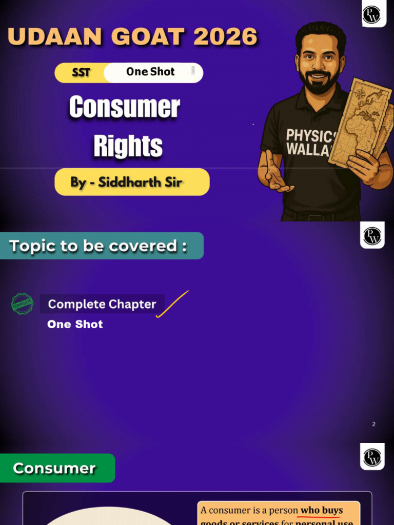 Consumer Rights Class Notes | PDF
