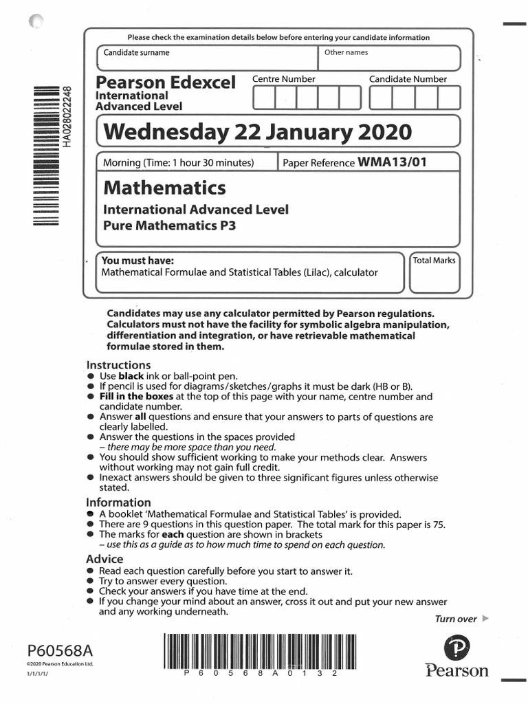 Pure 3 Booklet | PDF | Equations | Coordinate System