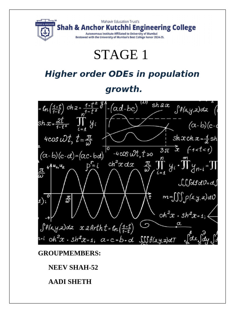 Micro Project Template (SBLWT-I) - 1 | PDF | Differential Equations ...