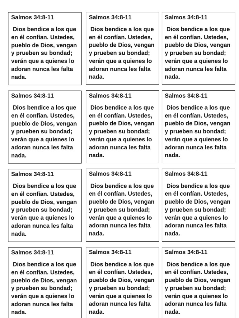 salmo 34 8 11 | PDF | Musica Religiosa | Libros del Antiguo Testamento