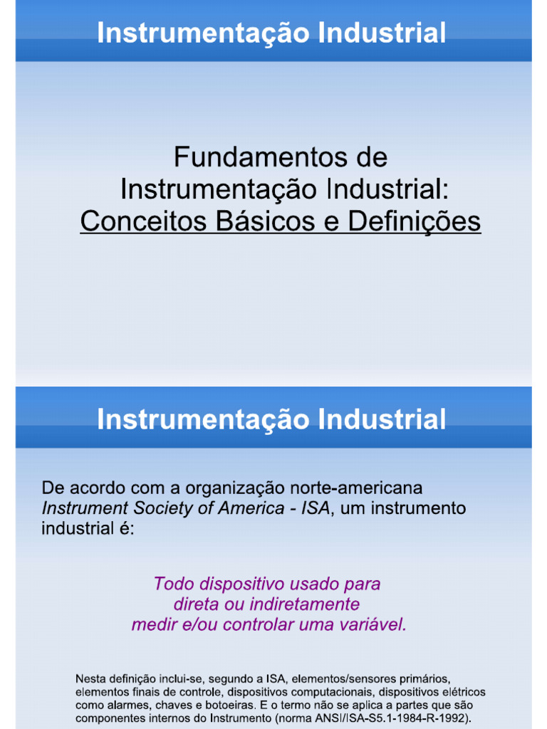 Fundamentos Da Instrumentação | PDF