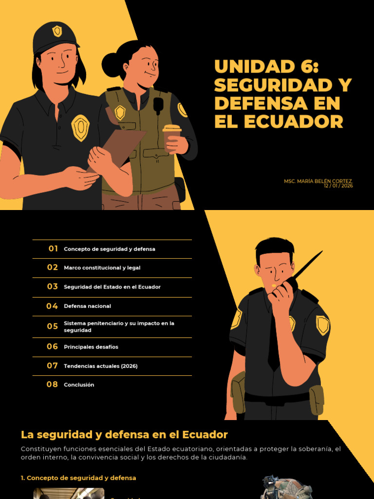 Unidad 6 Seguridad y Defensa en El Ecuador (2) | PDF | Policía | Justicia