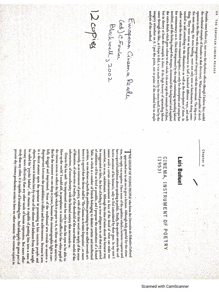 Cinema, An Intrument of Poetry | PDF