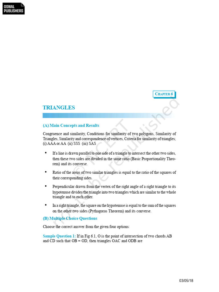 Math Chapter 6 | PDF | Triangle | Euclid