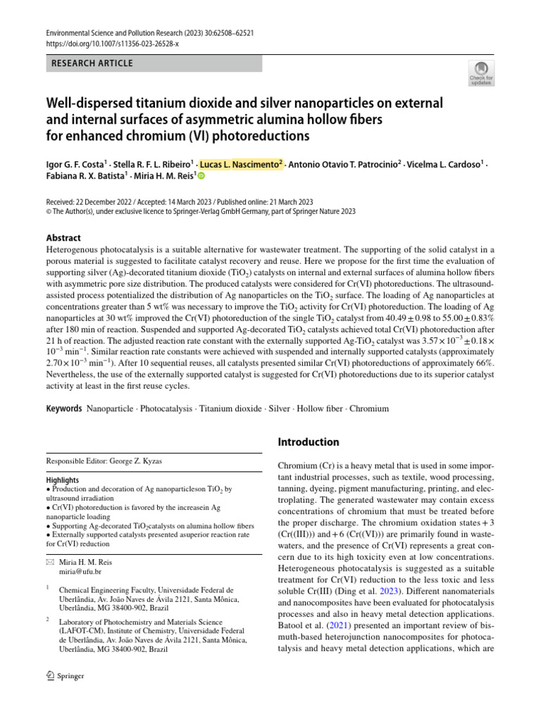 8 - Well-dispersed Titanium Dioxide and Silver Nanoparticles on ...