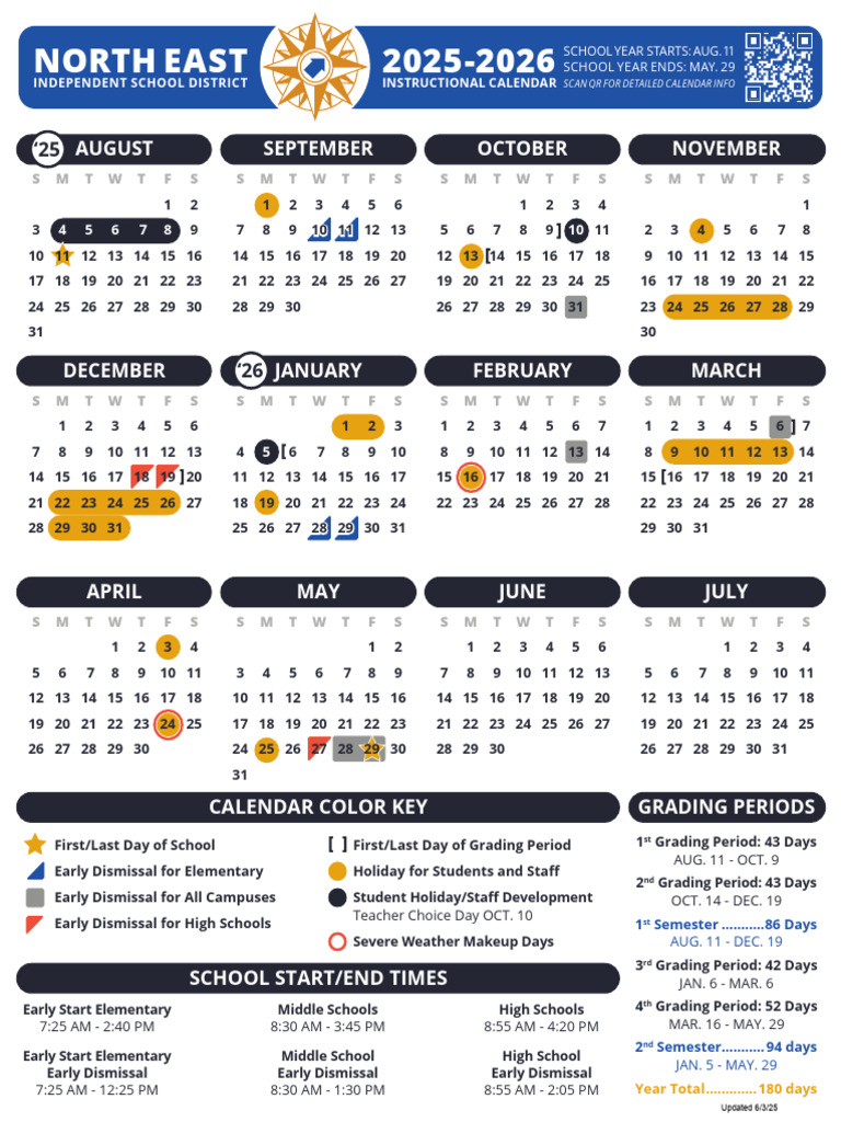 2025 26 Academic Calendar | PDF