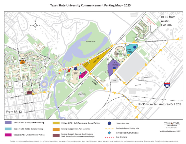 2025 General Parking Map | PDF | Parking | Road Infrastructure