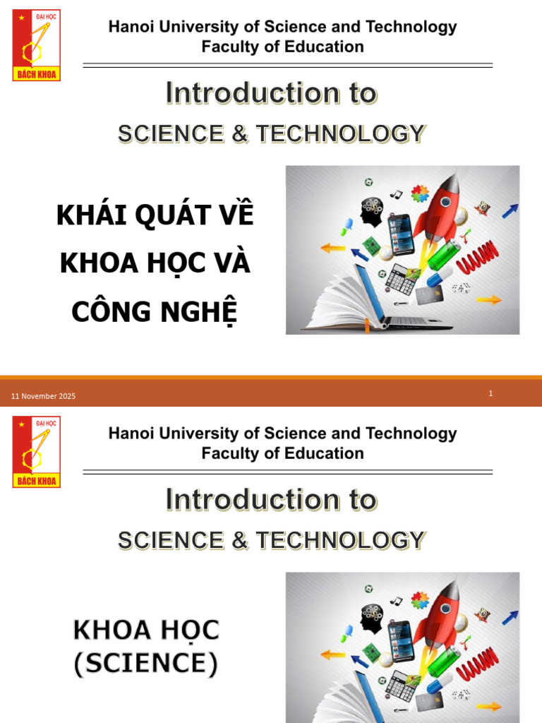 2025 - Introduction To Science and Technology - Intro - For Students | PDF