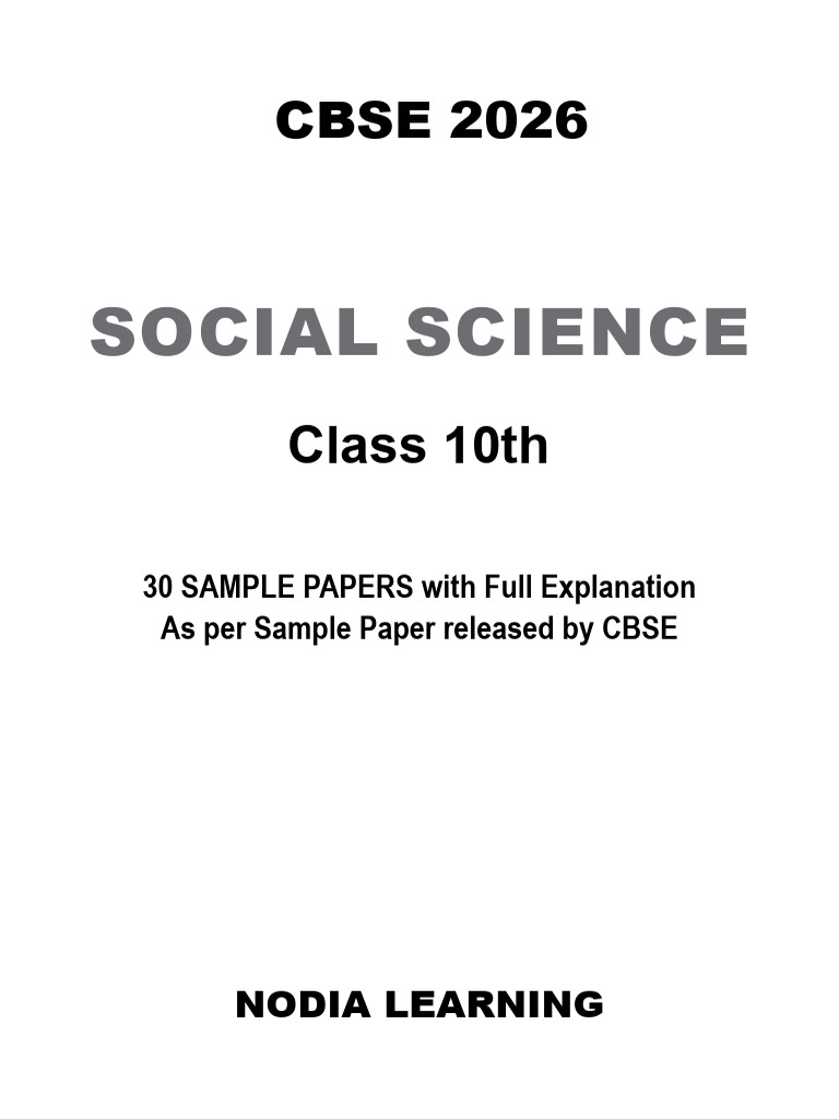 X SST Sample Papers 2026 | PDF | River