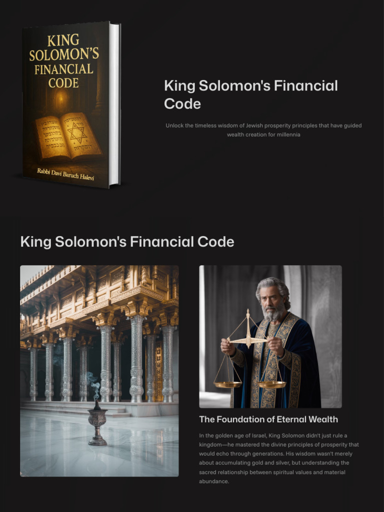 Code King Solomons Financial Code | PDF | Solomons | Wisdom