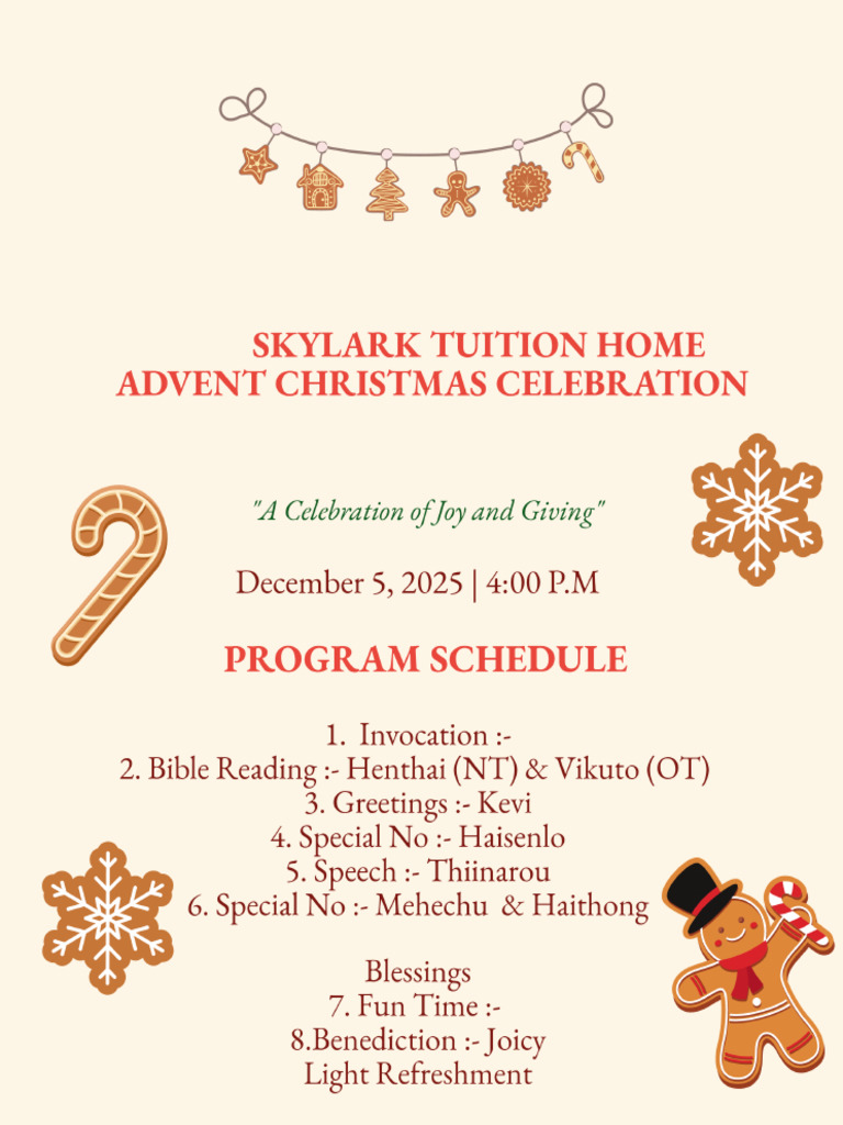 Christmas Program Outline Template | PDF