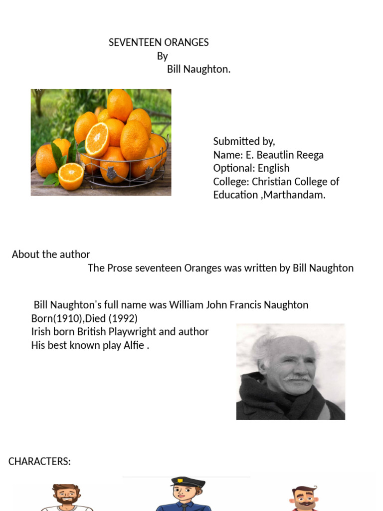 Seventeen Oranges | PDF