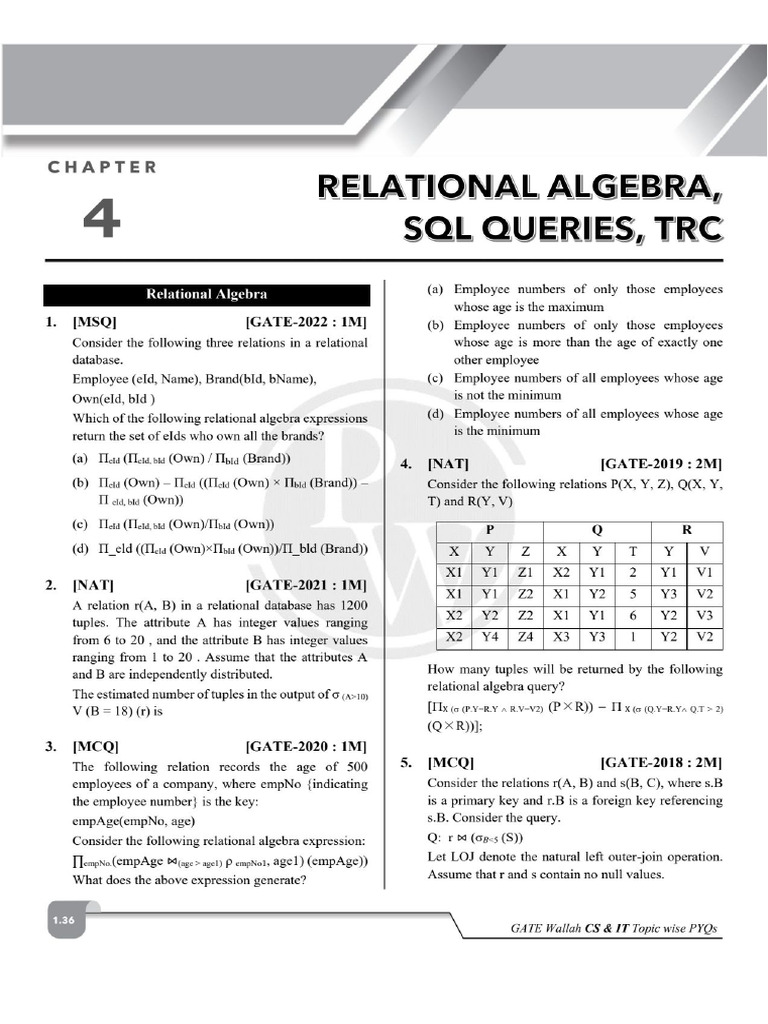 Database Pyq 46 48 | PDF