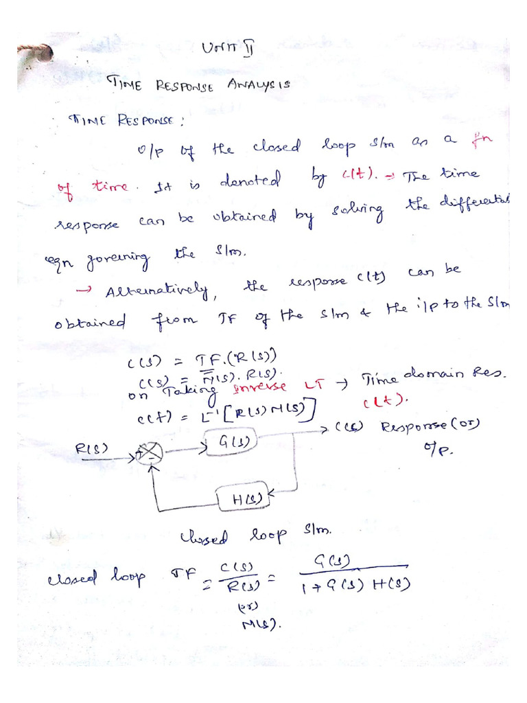 Control Systems Unit 2 | PDF