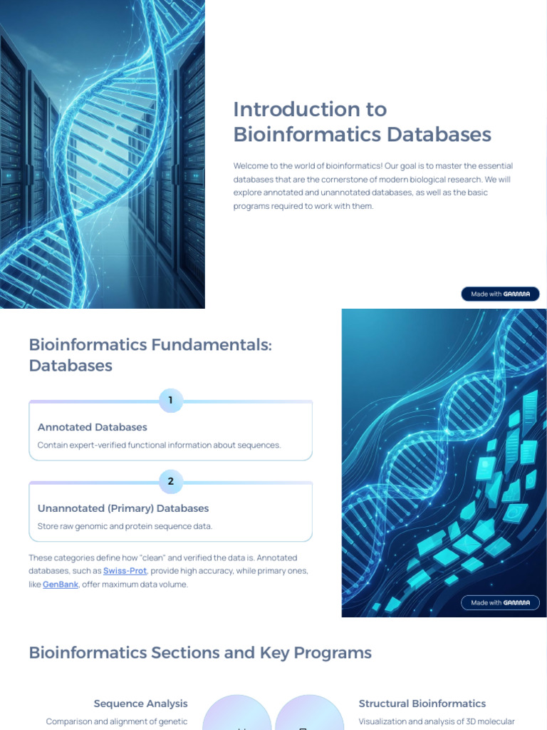 Introduction-to-Bioinformatics-Databases LEC 2 | PDF | Bioinformatics ...