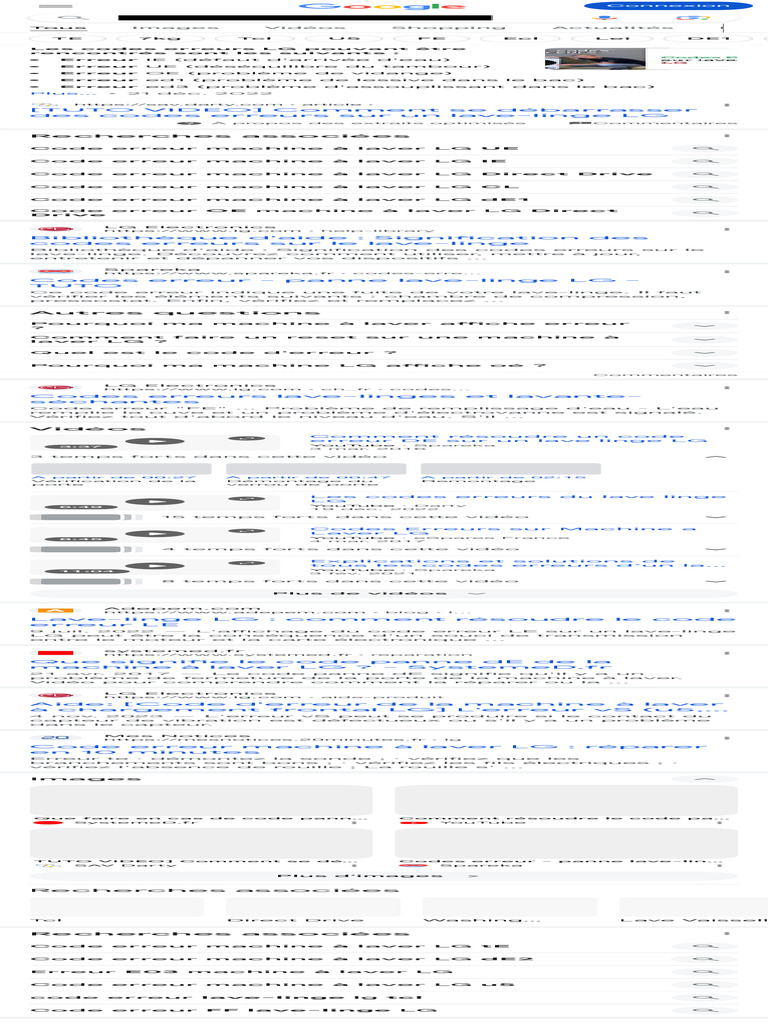 Code Erreur Machine A Laver LG Recherche Google PDF Machine à — free download