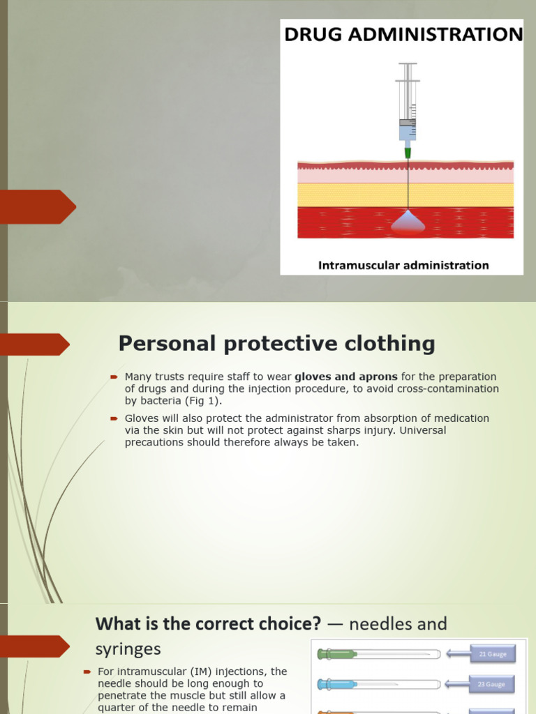 Tutorial 5 Administration of Drugs by Intramuscular Injection | PDF ...