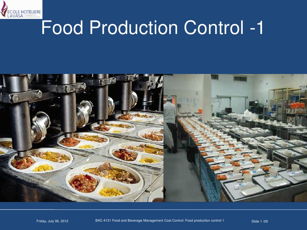 CHP 6foodproductioncontrol Iportion | PDF | Food Industry | Foods