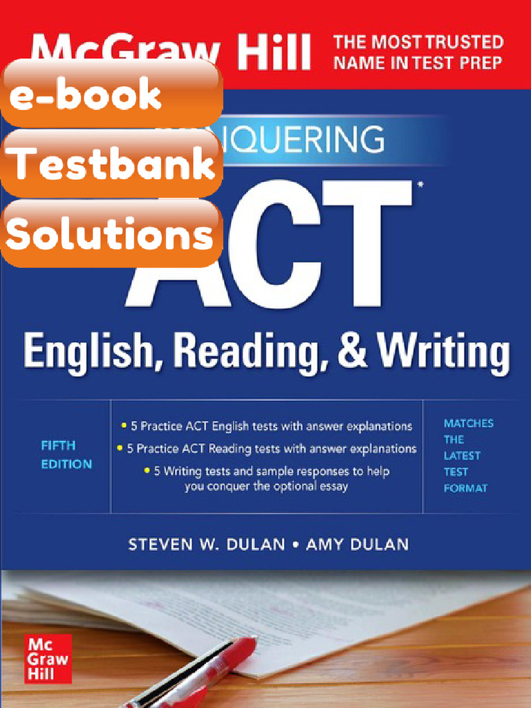 Testbank McGraw Hill Conquering ACT English Reading and Writing 5th ...