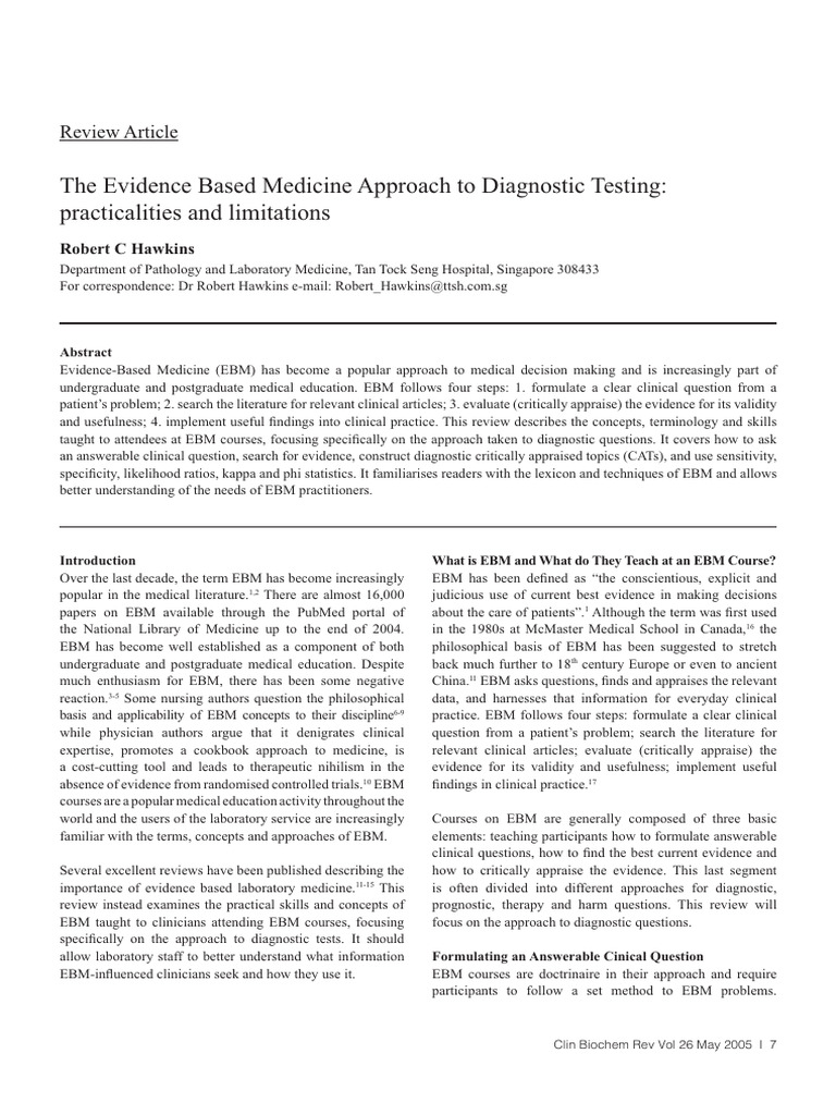 cbr26_2pg007 | PDF | Sensitivity And Specificity | Pub Med