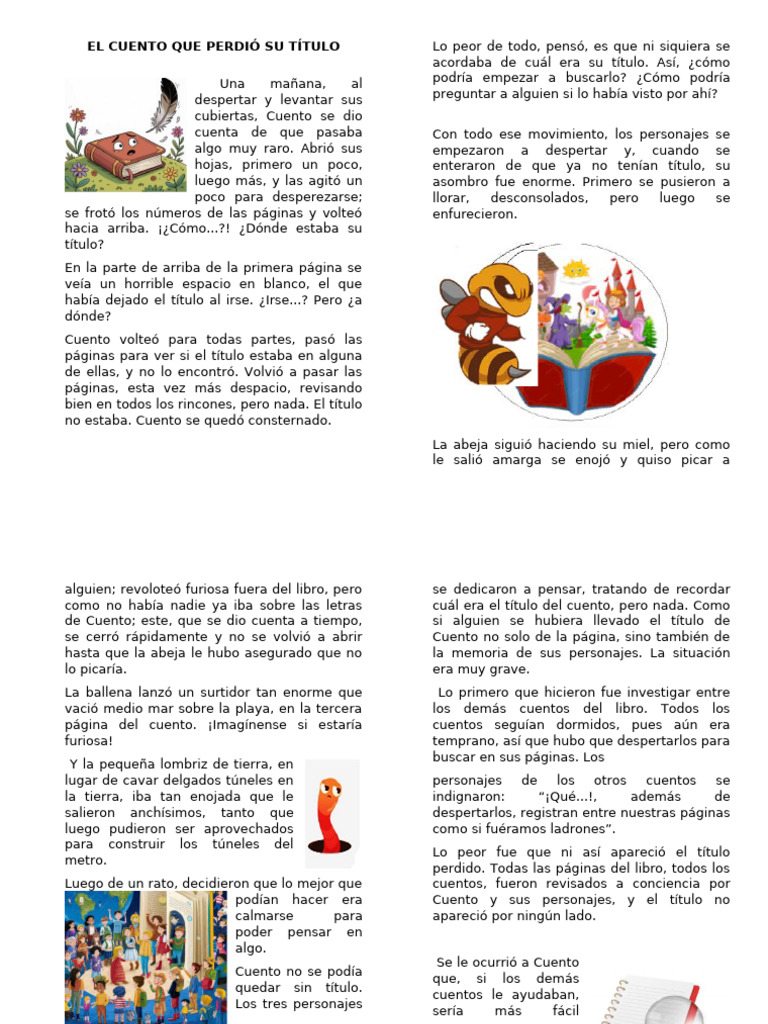 El Cuento Que Perdió Su Título | PDF