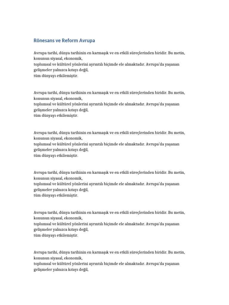 Ronesans Reform | PDF