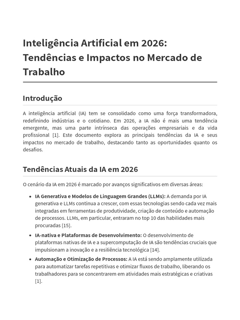 IA em 2026 Tendencias e Impactos | PDF | Inteligência artificial ...