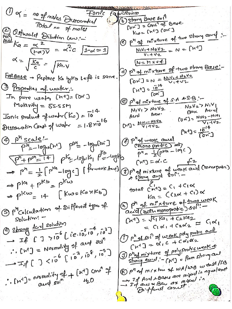 Ionic Equilibrium | PDF