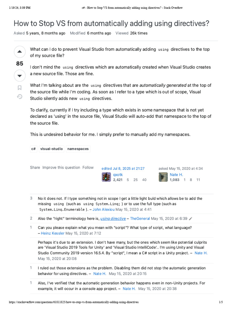 c# - How to Stop VS from automatically | PDF | C Sharp (Programming ...