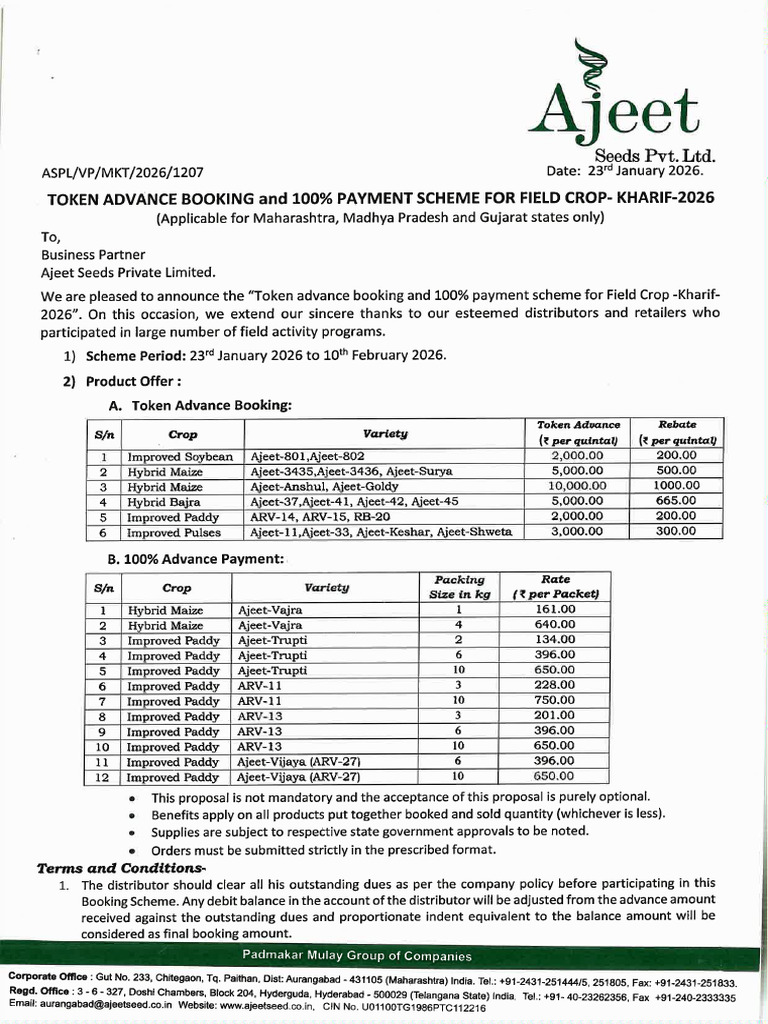 Token and 100% Field Crops | PDF