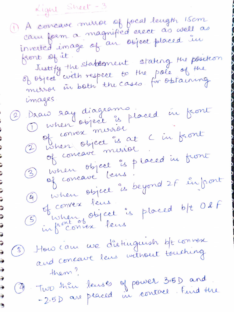 Light Assignment Sheet-2 | PDF