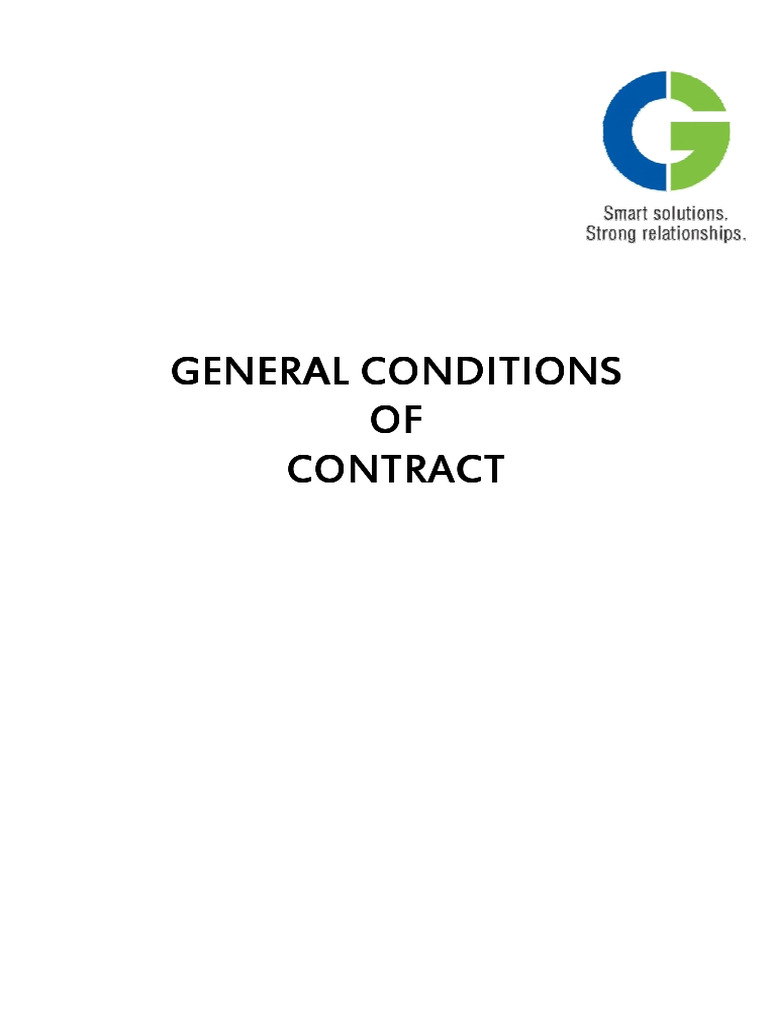 05 - General Conditions of Contract | PDF | Indemnity | Trade Secret