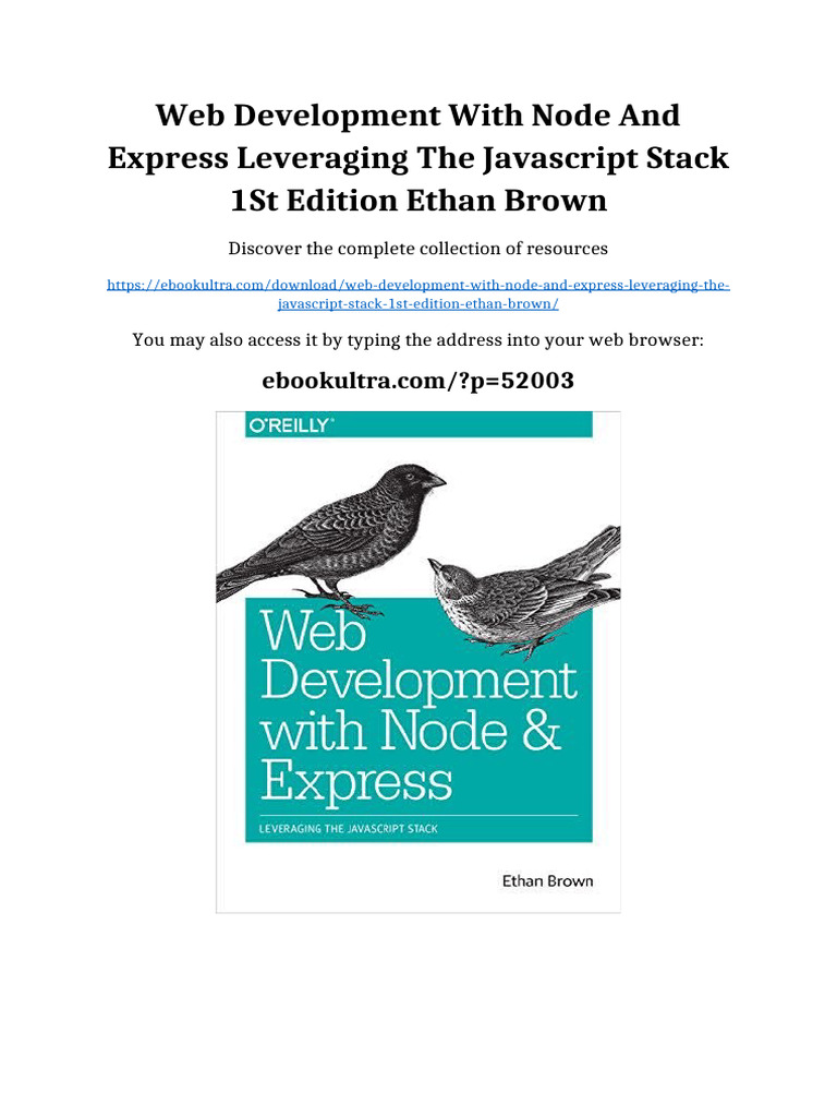 Web Development with Node and Express Leveraging the JavaScript Stack ...