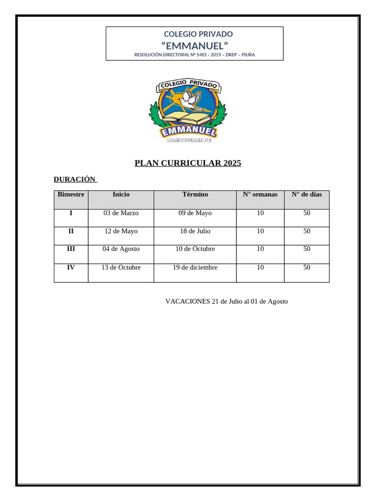 Plan Curricular 2025 | PDF | Aprendizaje | Enseñando