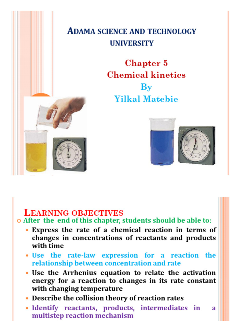 Chapter 5 Chemical Kinetics | PDF | Reaction Rate | Activation Energy