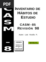 Manual del Inventario CASM-85 | PDF | Aprendizaje | Comportamiento