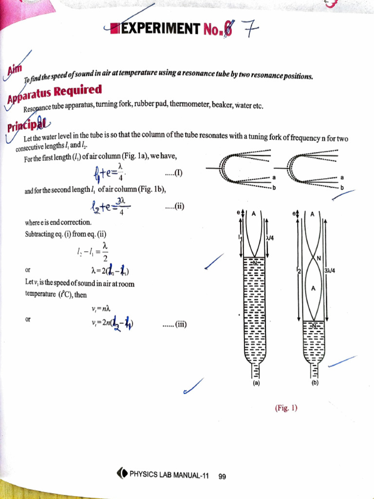 Experiment No 7 Physics Lab Manual | PDF | Resonance | Classical Mechanics