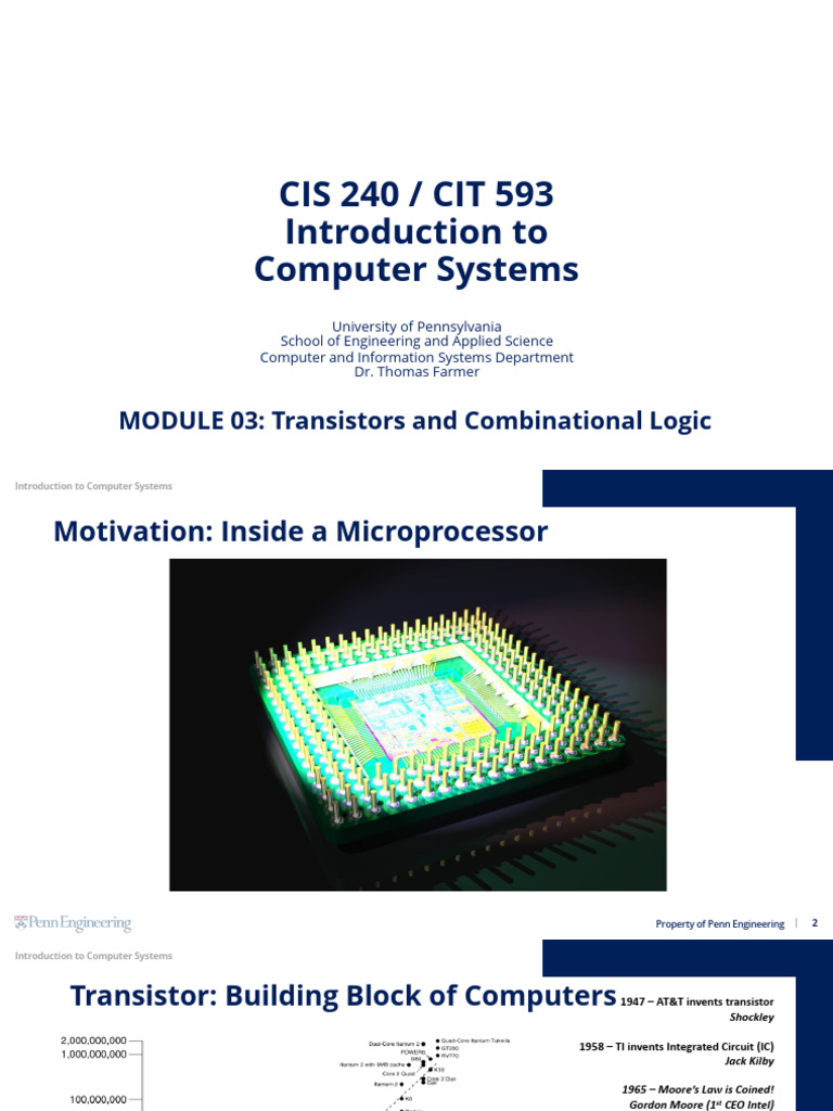 Module03 Transistors Gates Combinational | PDF | Field Effect ...