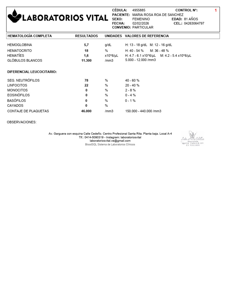MARIA ROA 2 | PDF | Hematología | Sangre
