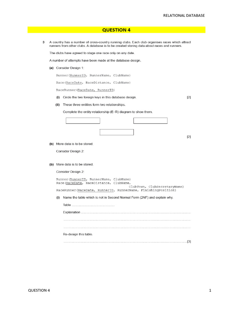 [9608] 1.8 Databases Exercise 04 | PDF